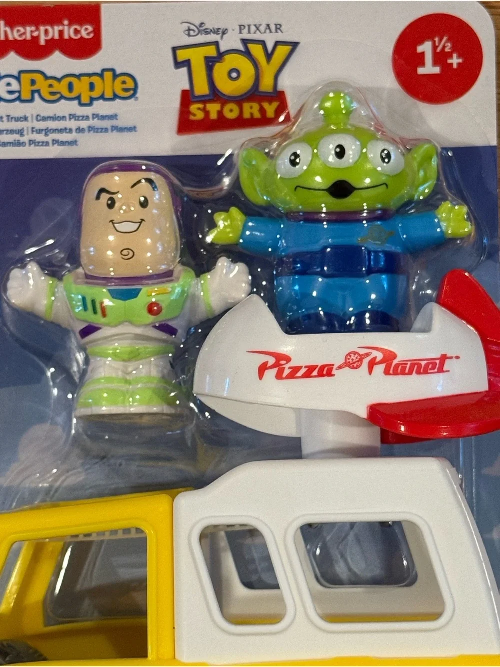 Fisher Price little people Toy Story pizza planet truck buzz and alien NWT